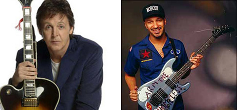 Tommy Morello and Paul McCartney